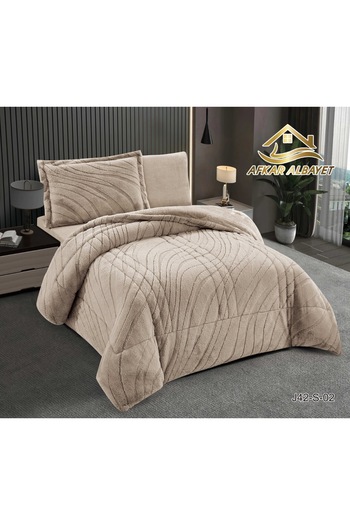 Afkar Albayet Luxury 4-piece rabbit fur winter bedspread
