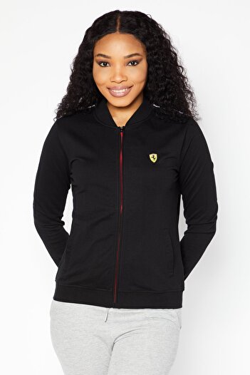 Scuderia Ferrari Women Sportswear Fit Long Sleeve Outdoor Sweatshirts, Black