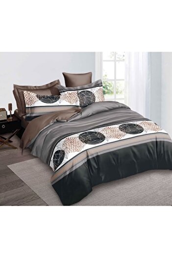 Evia Home Double Bed Linen Set with 4 Pillowcases, Evia Home, Black Universe