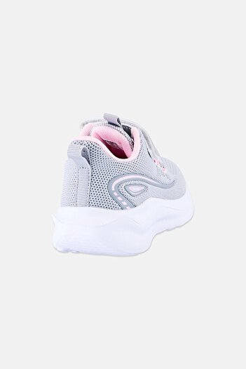 RBX Kids Girl Brand Logo Velcro Closure Running Shoes, Light Grey