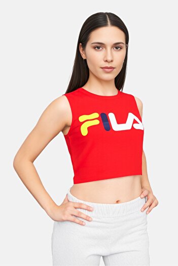 FILA Women Plus Size Brand Logo Sleeveless Outdoor Tank Top, Red
