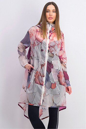 Under Armour Women Floral Jacket Impulse, Pink and and Onyx White Coat