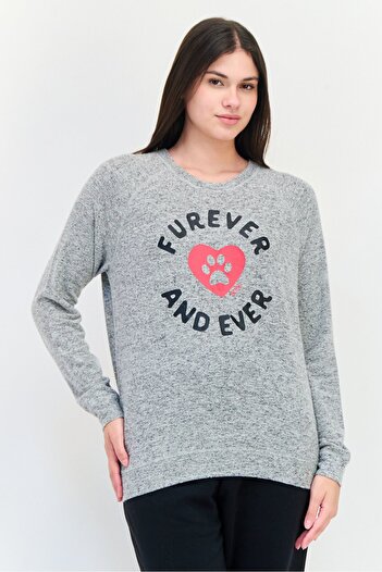 SKECHERS Women Sportswear Fit Long Sleeves Outdoor Bobs T-Shirt, Grey