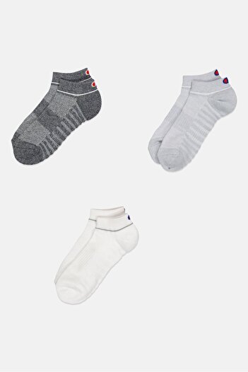 Champion Men 3 Pairs Brand Logo Socks, Multicolor