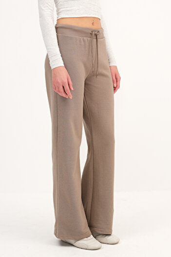 Addax Beli Lastikli Wide Leg Eşofman EŞF10308-P10