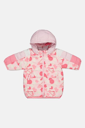 adidas Toddler Girl Printed Hooded Jackets, Pink