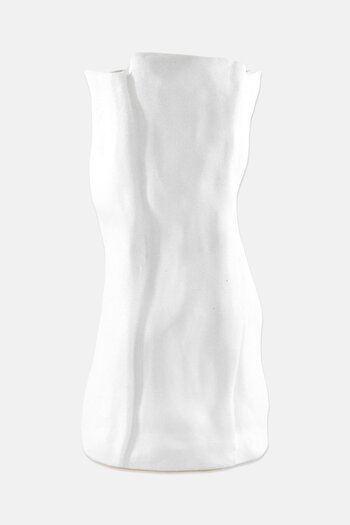 Muy Mucho Two Tone Ceramic Vase, White
