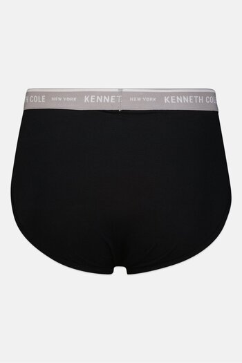 Kenneth Cole Men 2 Piece Brand Logo Briefs, Black