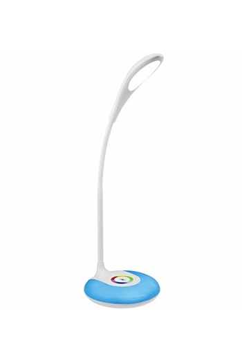 Aptel Desk lamp, multicolor LED, touch control, white, 44 cm