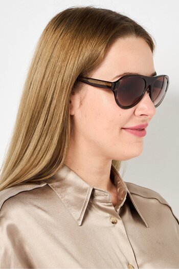 Dkny Women DO514S Aviator Sunglasses, Brown
