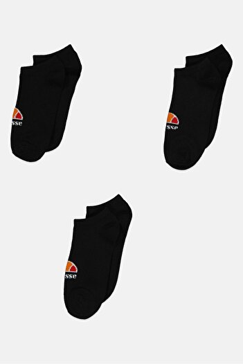 Ellesse Men 3 Pairs Textured Trainer Ankle Socks, Black