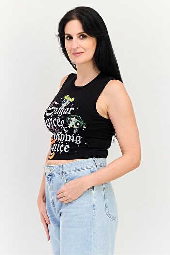 Forever 21 Cartoon Network x Women Crew Neck Sleeveless Graphic Print Tank Tops, Multicolor