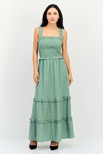 Brave Soul Women Ruched Maxi Dress, Multicolor