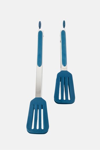 Phantom Chef 2 Pcs Silicon Tongs Set, Navy