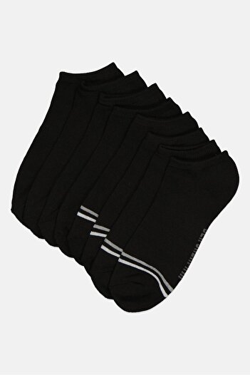 Ben Sherman Men 8 Pairs Brand Logo Ankle Cut Outdoor Socks, Black