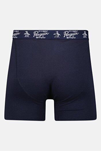 Original Penguin Men 2 Pcs Brand Logo Pull On Boxer Briefs, Navy