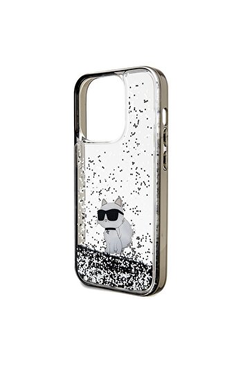 Karl Lagerfeld Case for IPhone 14 Pro Max, Liquid Glitter Hardcase, - Glitter Silver