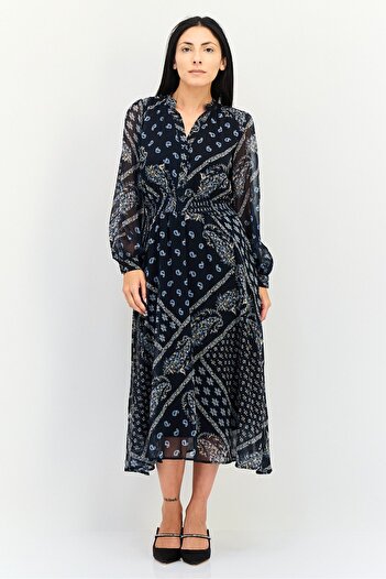 ORSAY Women Paisley Pattern Midi Casual Dress, Multicolor