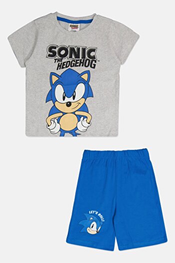 Sonic Toddlers Boy 2 Pcs Graphic Print T-Shirt And Shorts Set, Multicolor