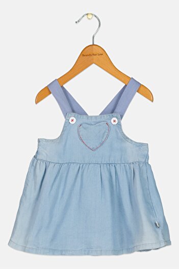 Canada House Toddlers Girl Chambray Dress, Denim Blue