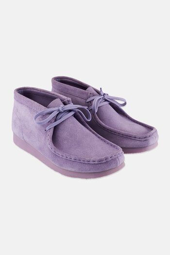 CLARKS Women Standard Wallabeebooto Lace Up Casual Shoes, Lavender