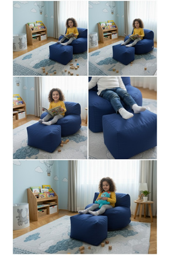 PATARA HOME Mila Kids Puff Koltuk & Oyun Koltuğu & Çocuk Koltuğu