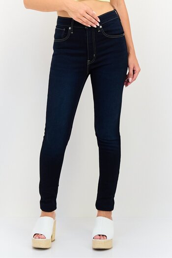Levi's Women Super Skinny Fit Solid Stretchable Jeans, Dark Blue