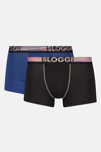 SLOGGI Men 2 Pieces Brand Logo Boxer Brief, Multicolor