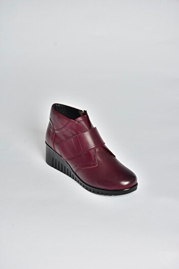 Fox Shoes V324501903 Bordo Hakiki Deri Cırtlı Kadın Bot