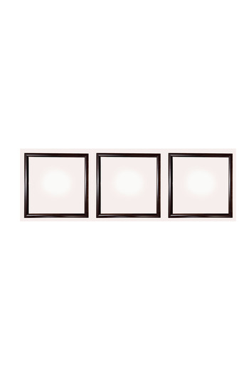 AS TİCARET Decorative Frame Set 3 Pieces 20X20 Pvc with Glass Brown