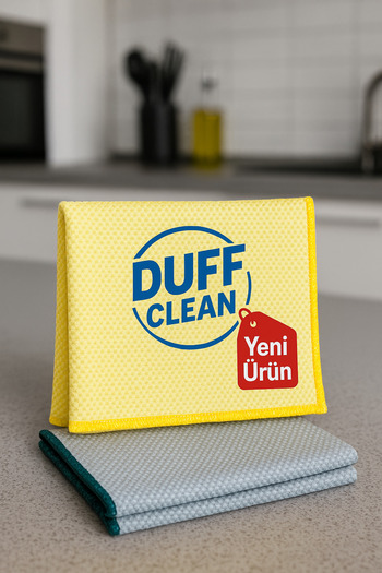DUFF CLEAN 2Pcs New Generation Microfiber 40X40Cm Glass Cleaning Cloth