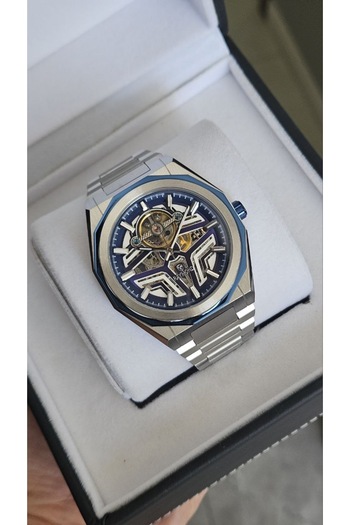 Raymond Rym-311656 Automatic Men's Watch - Steel Case and Strap - 2 Years Warranty Ss-Bl