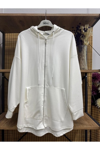 ÖZNE BUTİK Women's Oversized Hooded Cardigan