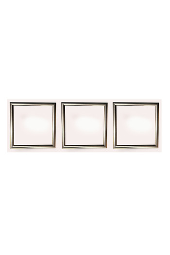 AS TİCARET Decorative Frame Set 3 Pieces 20X20 Pvc with Glass Silver