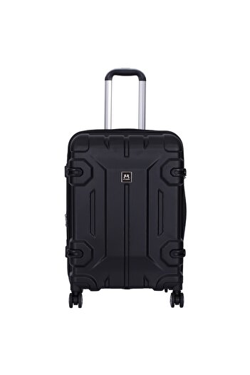 W.ZCKISS Set of 3 Trolleys, Size S+M+L, Expandable, 4 Double 360° Rotating Wheels, Shock-Resistant ABS, Blac