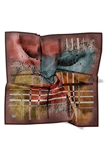 Levidor Ethnic Striped Pattern Sparkling Crystal Scarf