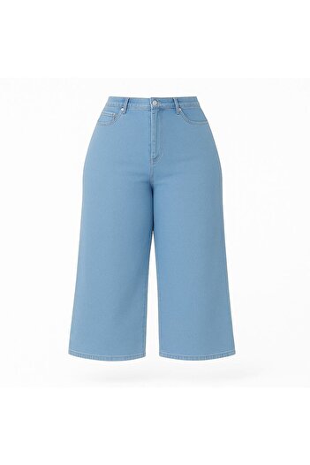 ELONİ SEZON NOU - PREMIUM SUPER BATTAL PANTALONI DENIM CU TALIE ÎNALTĂ, ELASTICI/LYCRA, CU PĂRĂLĂ LARGĂ