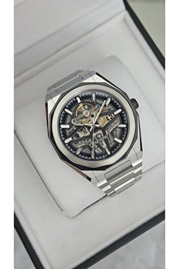 Raymond Rym-311656 Automatic Men's Watch - Steel Case and Strap - 2 Years Warranty Ss-Bk