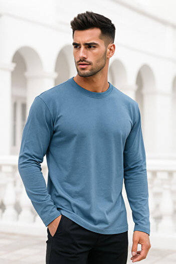 Rich Men's Indigo Basic Long Sleeve Sportsman Bodysuit