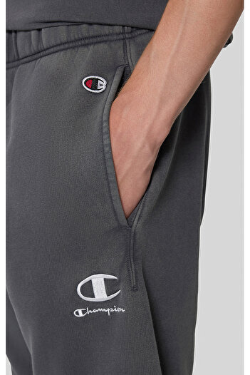 Champion Icons Plush Wash Elastic Cuff Pants Erkek  Gri  Eşofman Altı - 221180-VS517