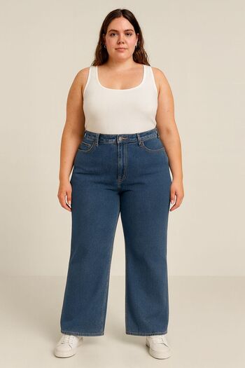 nd jeans WİDE LEG JEANS PREMİUM KADIN EXTRA BÜYÜK BEDEN SÜPER YÜKSEK BEL ESNEK KOT PANTOLON