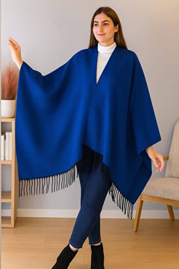 ALDAİR Poncho de iarnă pentru femei, cu două fețe, umăr 140x140