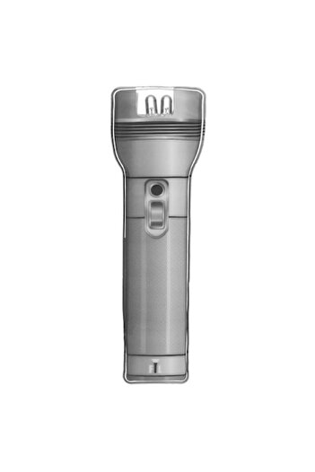 SHOPIENS Slim LED Flashlight with Magnet, PVC, 12 cm, Gray