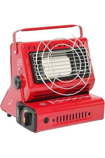 DLC 2-in-1 Portable Camping Stove and Heater for Heating and Cooking - Available in 2 Colors | Black - Red