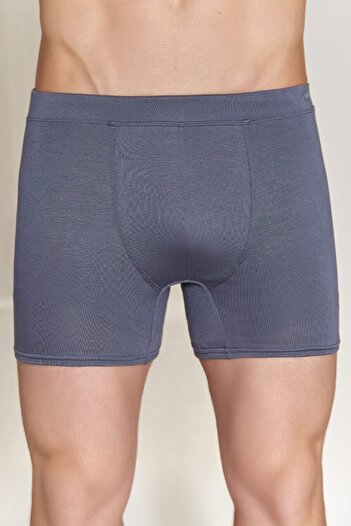 Berrak 4434 Micro Modal Premium Haki-Füme-Lacivert Erkek Boxer 3'lü