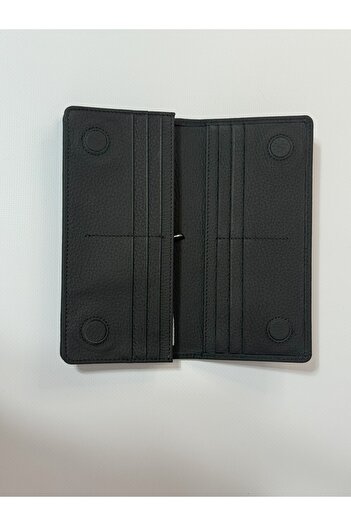 Nevgiss Aksesuar Real Leather Wallet with Compartments, Magnetic Closure and Hanging Strap, Phone Compartment