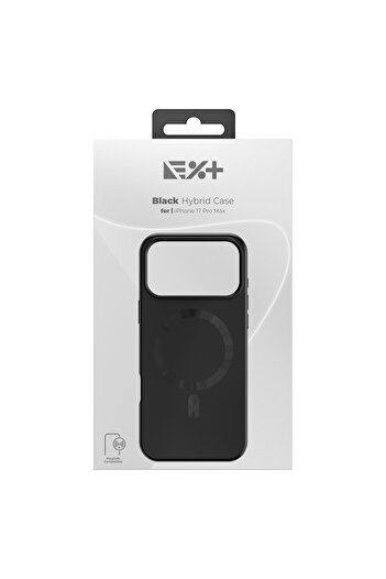 NEXT ONE NOA Hybrid Protective Case for iPhone 17 Pro Max, MagSafe, Black