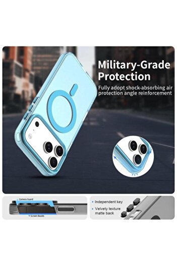 Alstrap iPhone 17 Pro Max Magsafe Compatible Clear Case – with Camera Protector, Shock Absorbing, Premium Cover