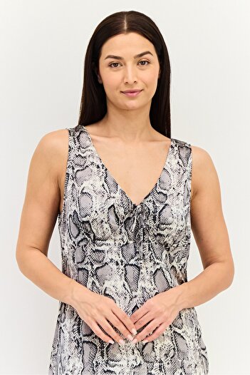 Brave Soul Women Animal Print Maxi Dress, Multicolor