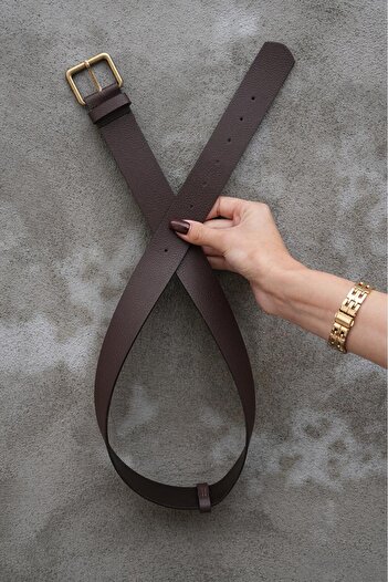 MODAM HİFA 4 cm Antique Buckle Women's Belt Trouser Belt Dress Belt Waist Belt Coat Belt